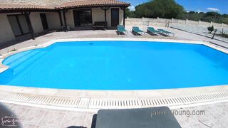 Extreme hot sex at the pool - Jamie Young