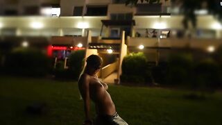 Rocky Public Blowjob and Cumwalk