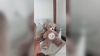 Stefanie Knight Horny Fingering With Teddy Bear
