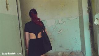 Jeny Smith exploring locations in my Super Hero Costume