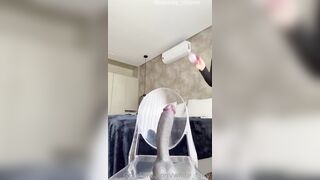 kerolay chaves fucks her bbc toy on a chair