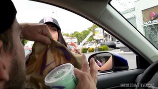 Melztube - Slutty Taco Bell Worker get fucked in the car