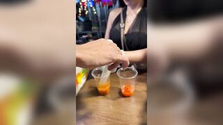 Asian eating fish