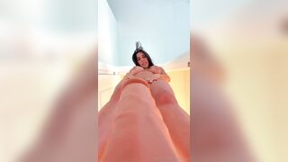Izzy Green big dildo riding masturbation onlyfans