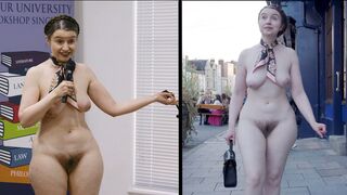 Dr. Victoria Bateman (Economist) - Fully Nude In Public Promoting Her Book